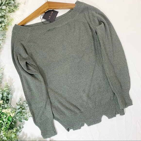 Chill embroidered boat neck cutout sweater - Picture 9 of 10